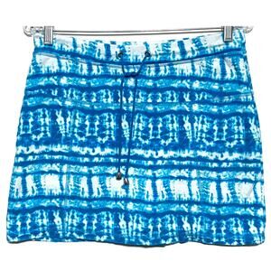 Jones New York Sport Blue Tie Dye Skort Skirt Shorts M Athleisure Coastal Beachy